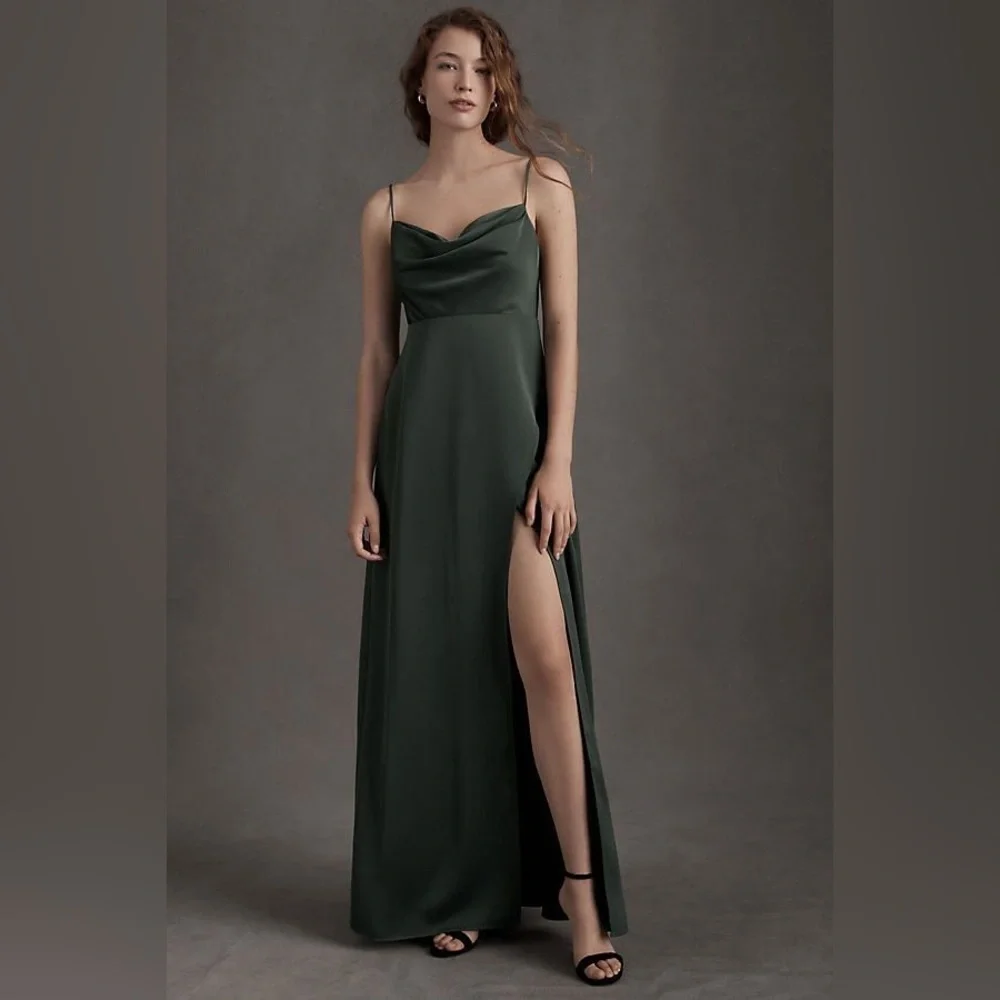 BHLDN Dark Green Maxi Dress - Picture 3 of 4
